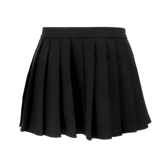 Women's Black Zipper Mini Skirt