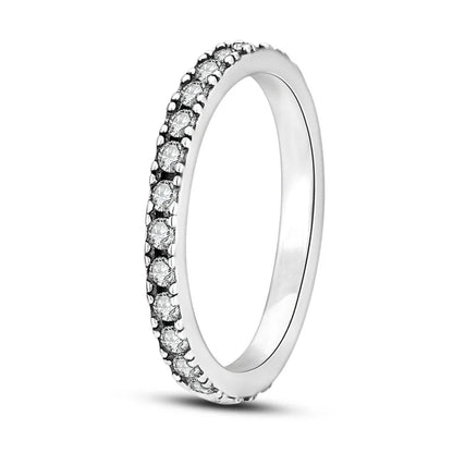 Silver-Plated Infinity Flower Daisy Ring for Women 