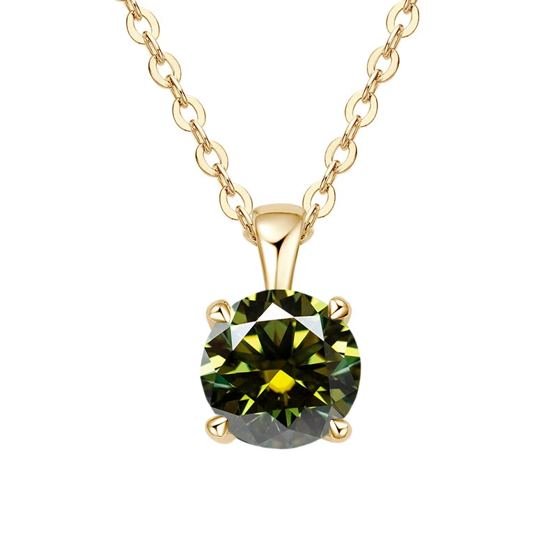 Classic Four-Prong 1ct Moissanite Pendant Necklace