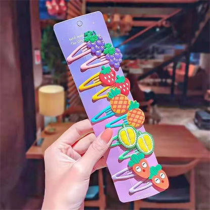 10PCS Cute Cartoon Hairpins Set