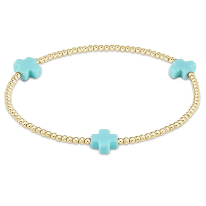 18K Gold Plated Cross Charm Bracelet