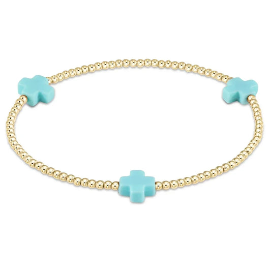 18K Gold Plated Cross Charm Bracelet