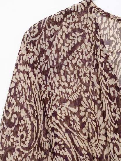 Spring Retro V-Neck Midi Dress