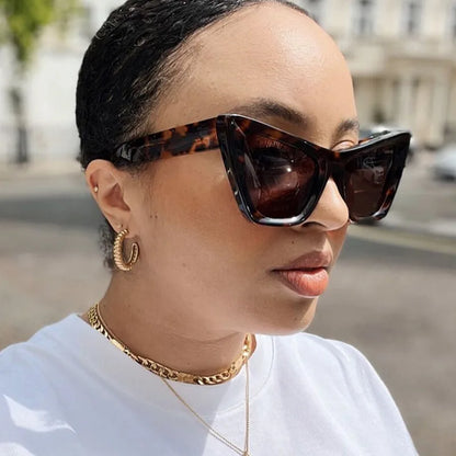 Bold Triangle Cat-Eye Sunglasses