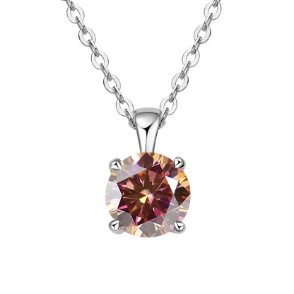 Classic Four-Prong 1ct Moissanite Pendant Necklace