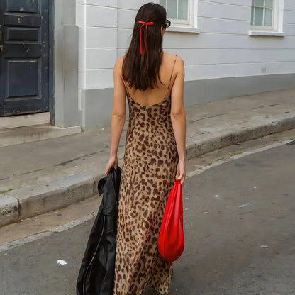 Vintage Leopard Print Cami Dress
