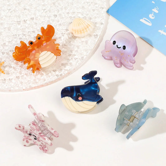 Small Cute Acetate Cartoon Hair Clips