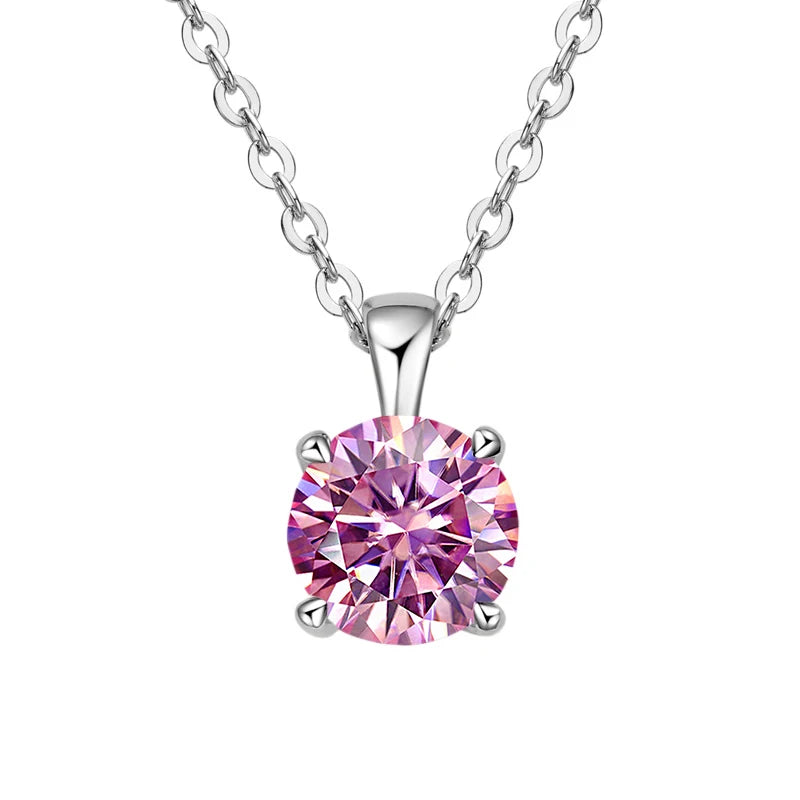 Classic Four-Prong 1ct Moissanite Pendant Necklace