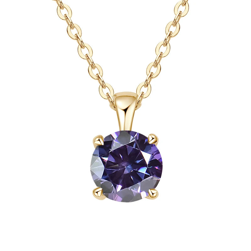 Classic Four-Prong 1ct Moissanite Pendant Necklace