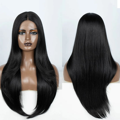 Ombre Chocolate Brown Synthetic Lace Front Wig