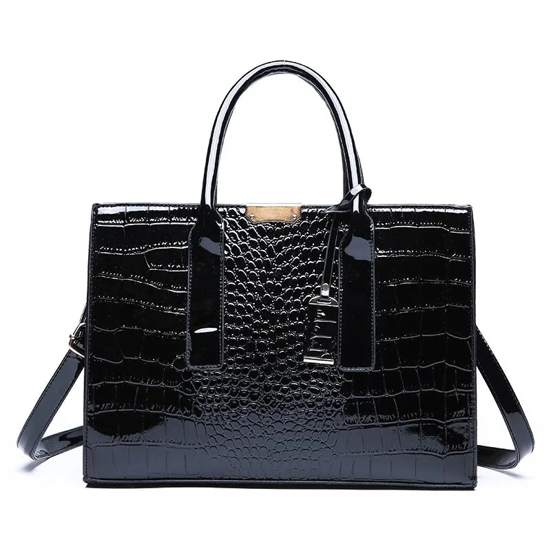 Crocodile Print Women’s Handbag