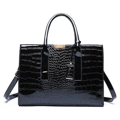 Crocodile Print Women’s Handbag