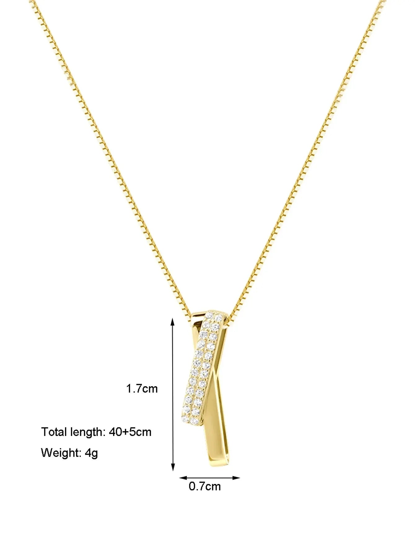 Simple Geometric Interlocking Ring Necklace