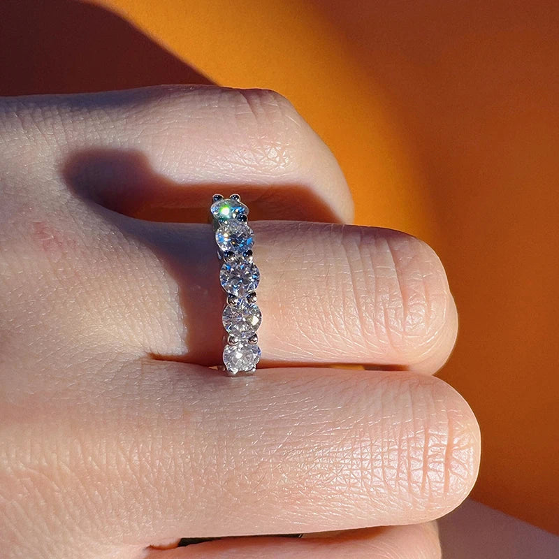 4mm D Color VVS Moissanite Ring for Women 