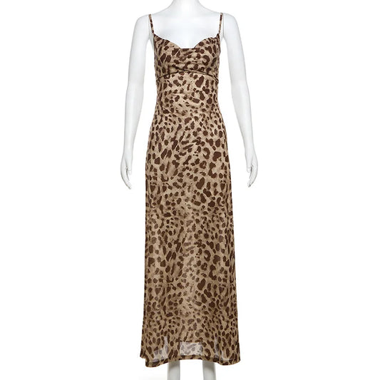 Vintage Leopard Print Cami Dress