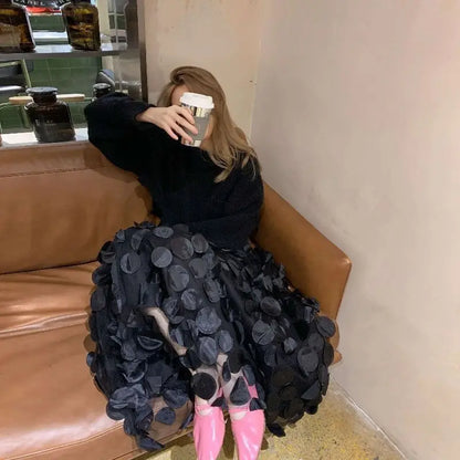 Women's Vintage Polka Dot Tulle Mesh Skirt