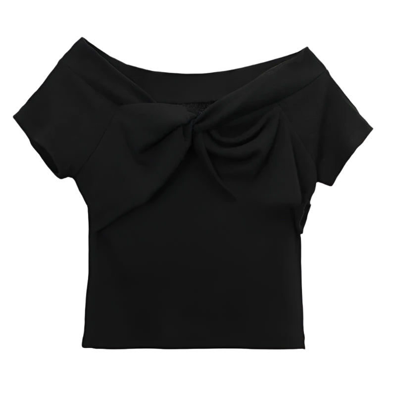 Off-Shoulder Slim Crop Top