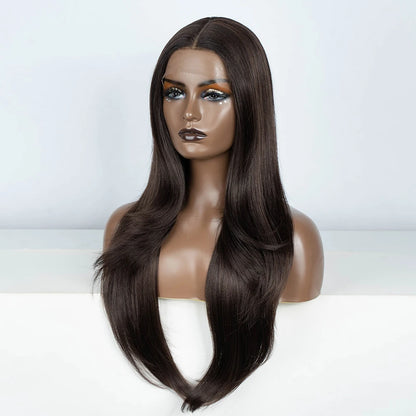 Ombre Chocolate Brown Synthetic Lace Front Wig