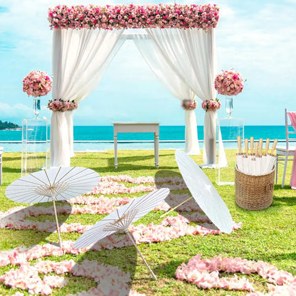 White Paper Umbrellas