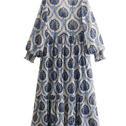 Spring/Summer Metallic Print Dress