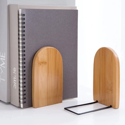 Nature Bamboo Desktop Organizer & Bookends Stand