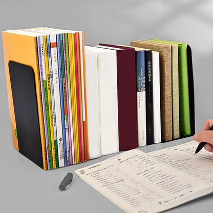 2Pcs Metal Bookends Set