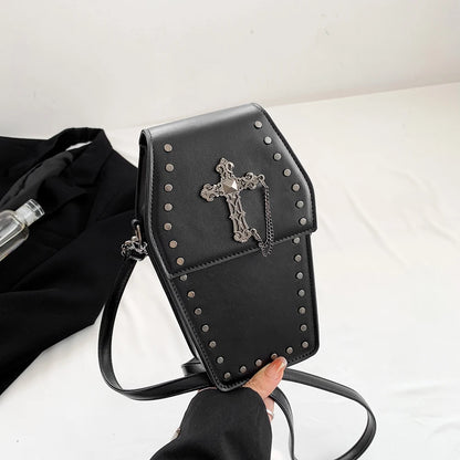 Gothic Coffin Crossbody Bag