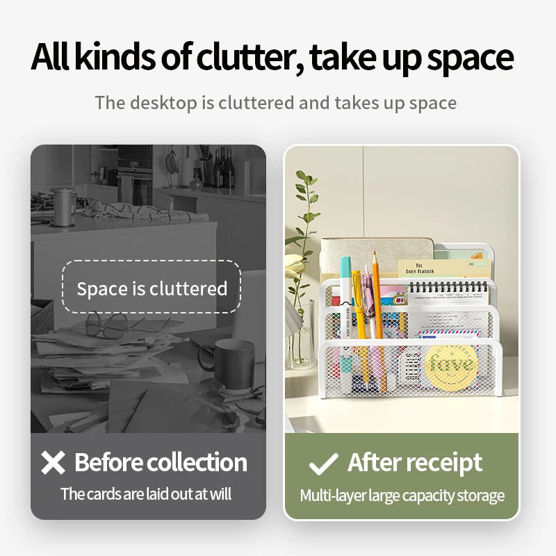 Desk Mail Organizer and Small File Holder