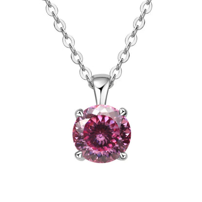 Classic Four-Prong 1ct Moissanite Pendant Necklace