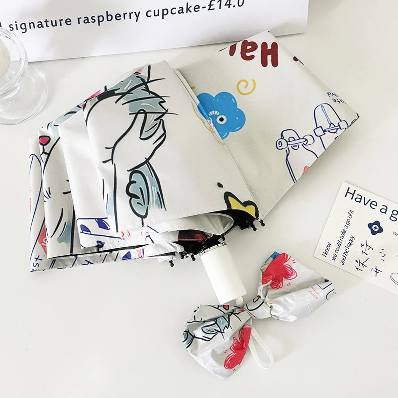 Cute & Proud Cat Folding Umbrella