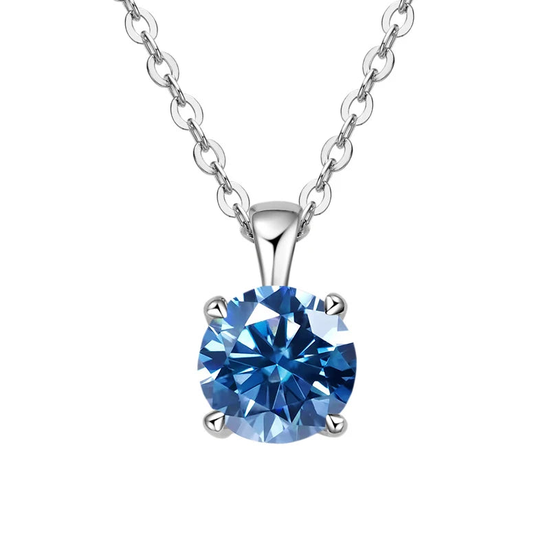 Classic Four-Prong 1ct Moissanite Pendant Necklace
