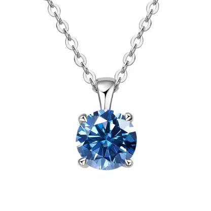 Classic Four-Prong 1ct Moissanite Pendant Necklace