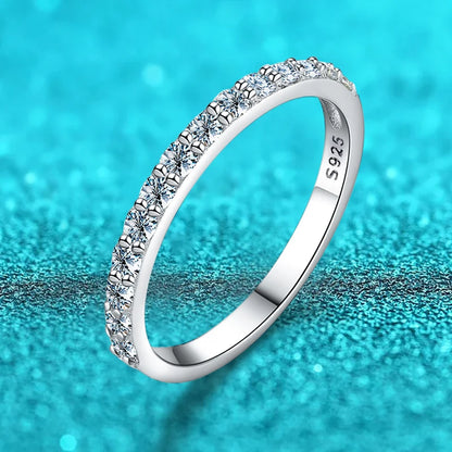 Test Passed Moissanite Matching Wedding Band for Women