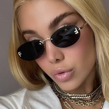 Frameless Metal Sunglasses