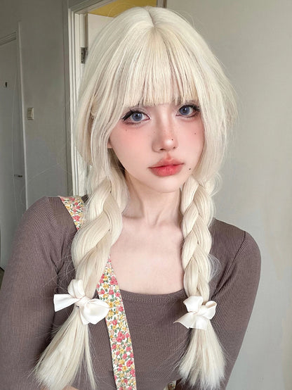 Inch Blonde Platinum Golden Synthetic Wigs