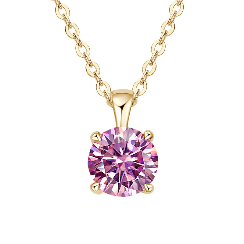 Classic Four-Prong 1ct Moissanite Pendant Necklace