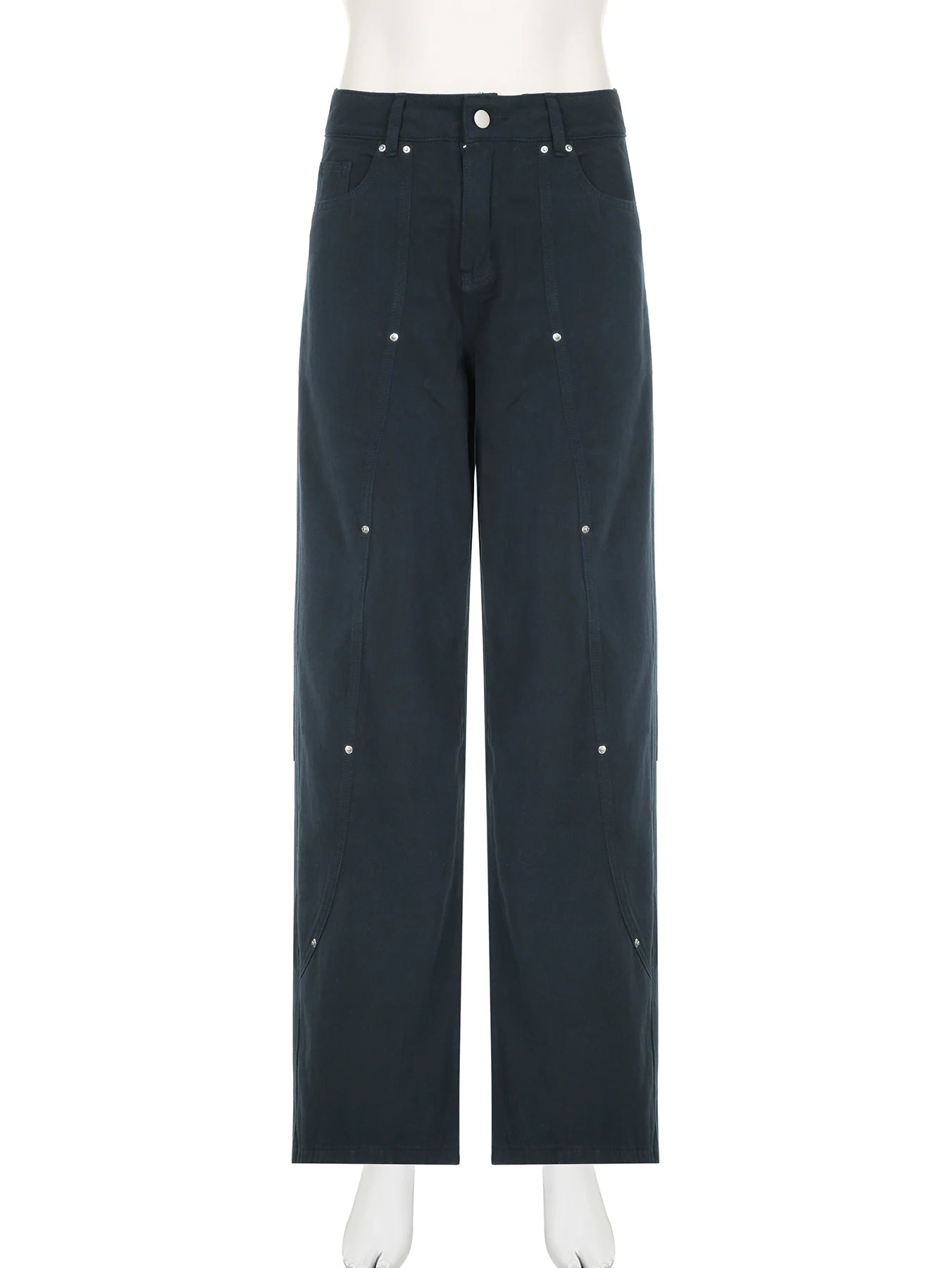 Women’s Rivet Wide-Leg Jeans