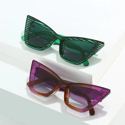 Bold Triangle Cat-Eye Sunglasses