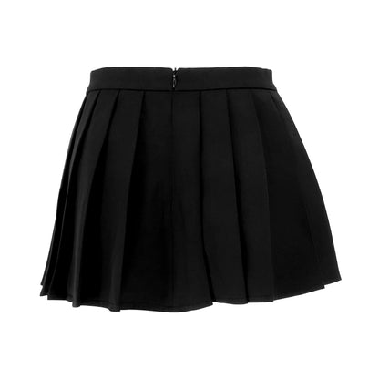 Women's Black Zipper Mini Skirt
