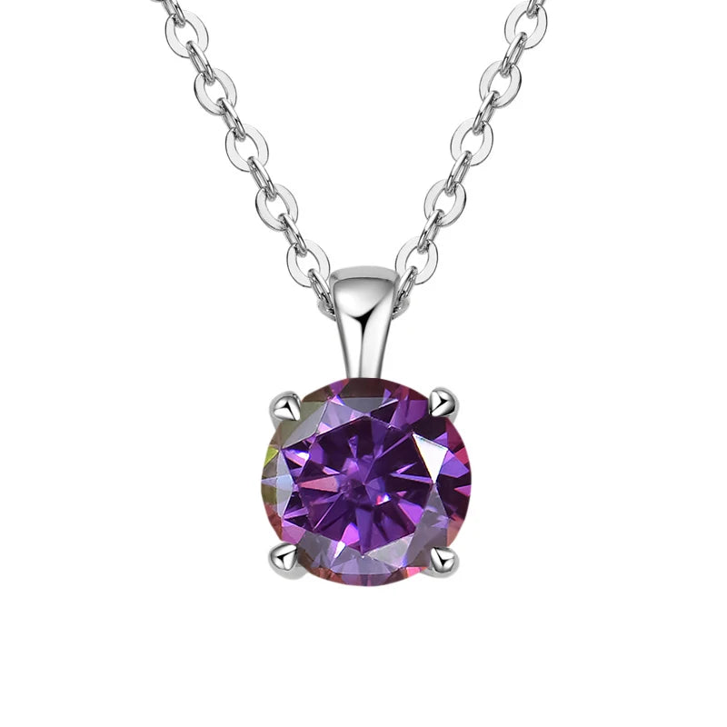 Classic Four-Prong 1ct Moissanite Pendant Necklace