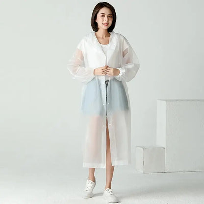 1pc Hooded Waterproof Rain Coat