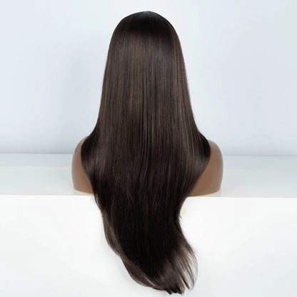 Ombre Chocolate Brown Synthetic Lace Front Wig