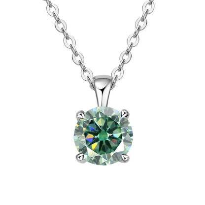 Classic Four-Prong 1ct Moissanite Pendant Necklace