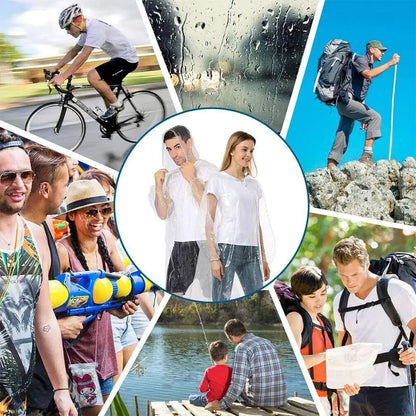 12-Pack of Disposable Waterproof Raincoats