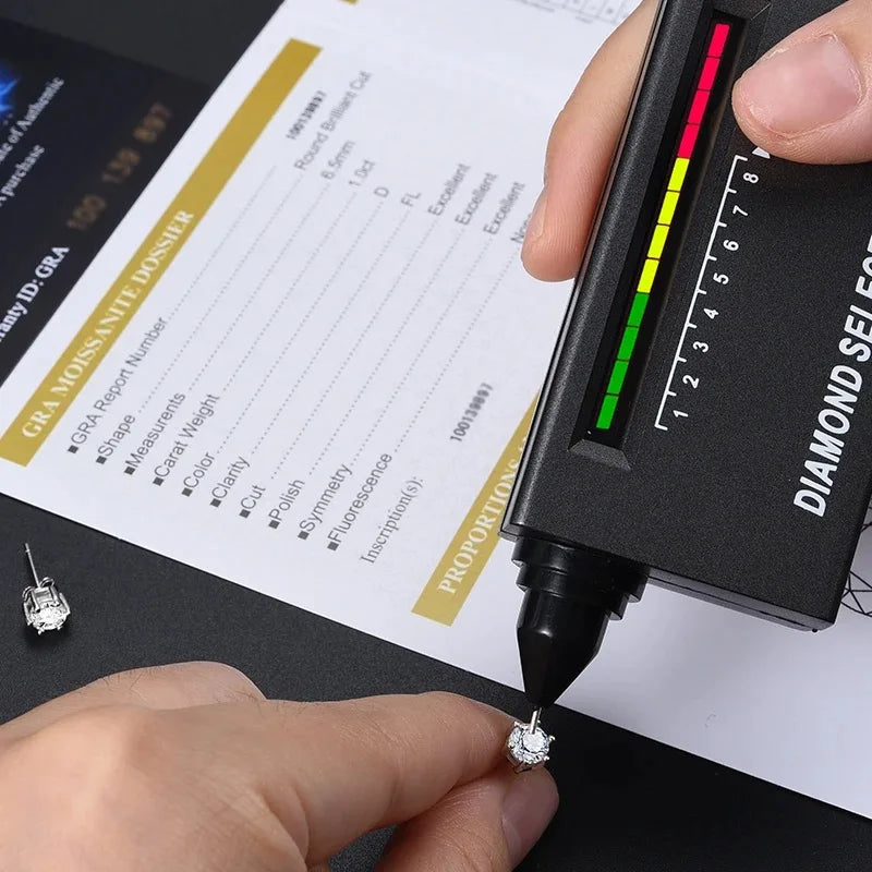 0.5ct–2ct D Color Certified Moissanite Stud Earrings