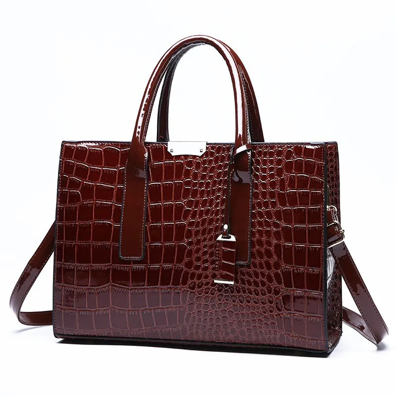 Crocodile Print Women’s Handbag