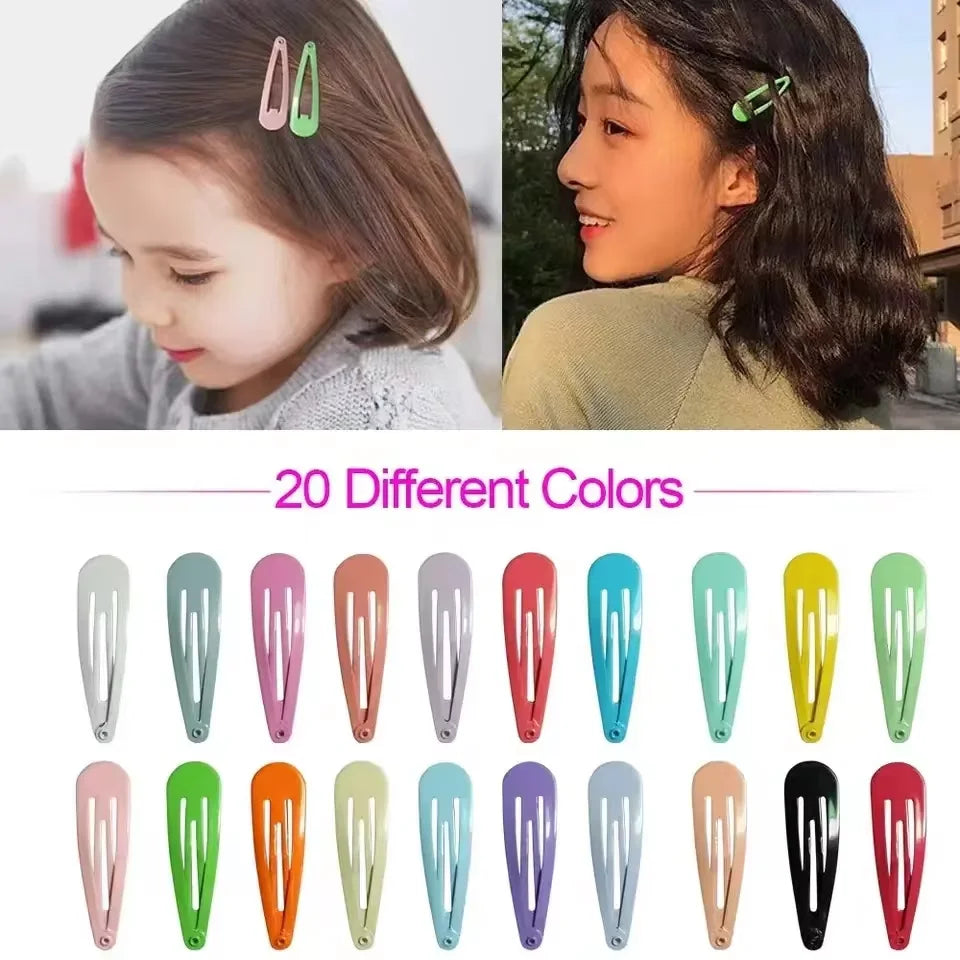 40Pcs Candy Color Drip Hair Clips