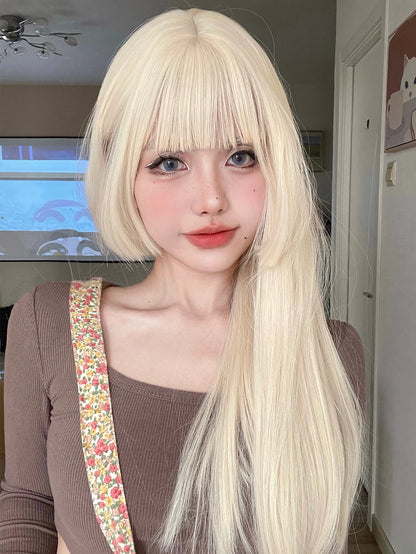 Inch Blonde Platinum Golden Synthetic Wigs