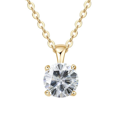 Classic Four-Prong 1ct Moissanite Pendant Necklace