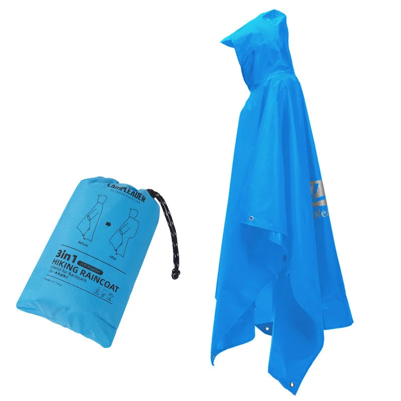 3-in-1 Long Hooded Raincoat